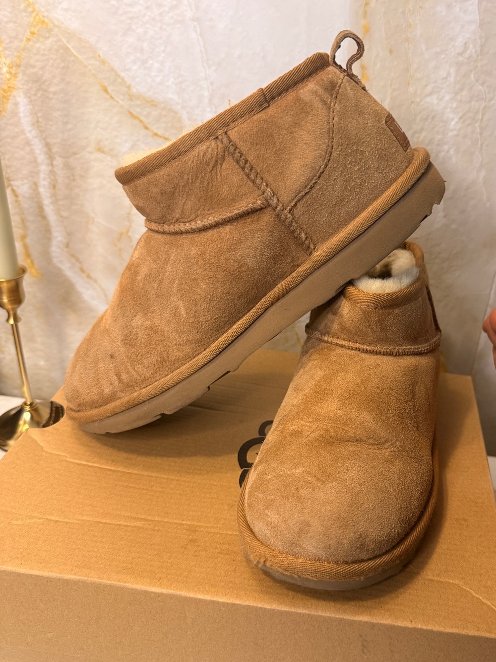 UGG Mini Boot in Chestnut Suede